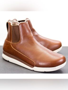Kuru Luna Womens Size US 9.5 Brown Casual Classic Leather Pull On Chelsea Boots